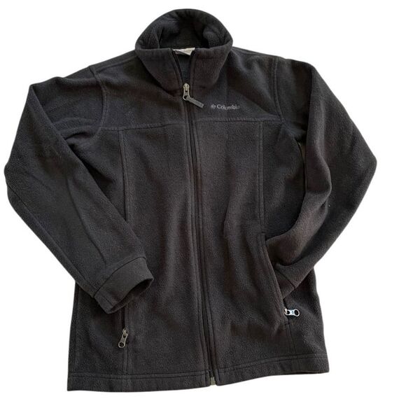 Columbia Fleece Full Zip Jacket Black Size M (10/12) - Picture 1 of 10
